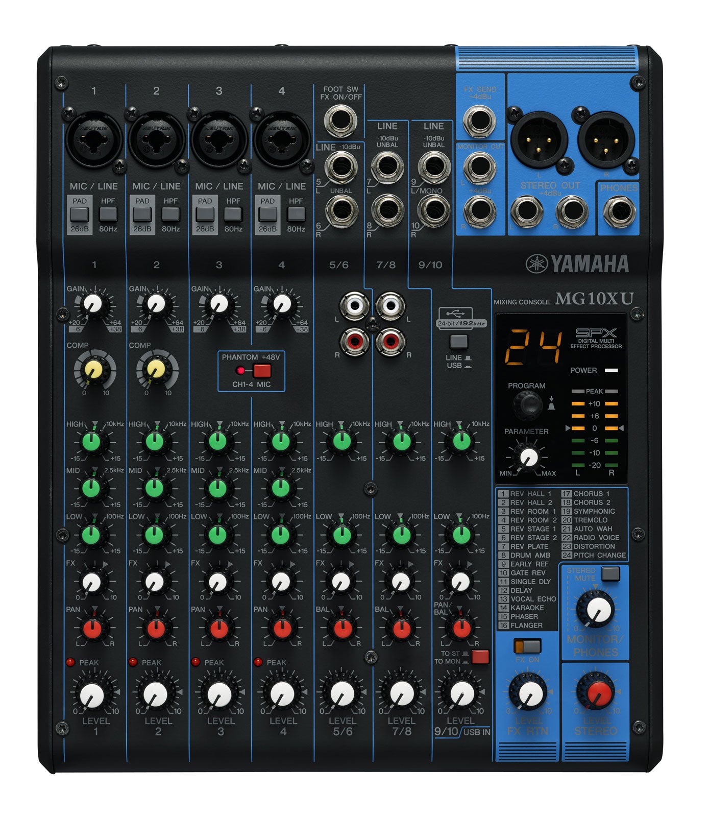 Yamaha MG10XU 10-Kanal Mixer mit Effekten