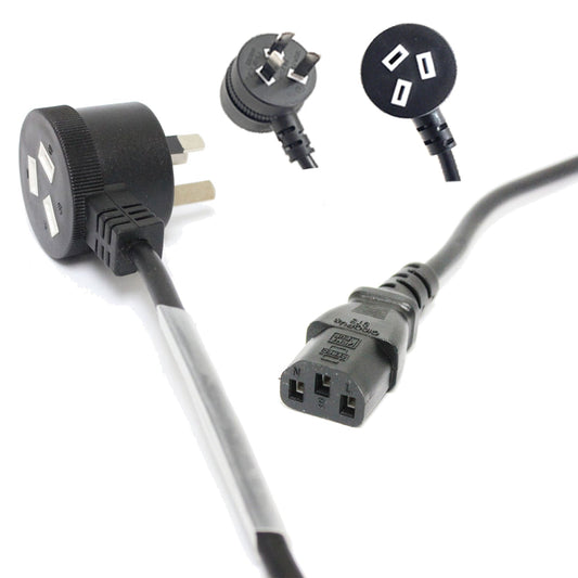 5 Meter Piggyback Power IEC Cable  3 Pin Plug 240V 10Amp SAA Approved
