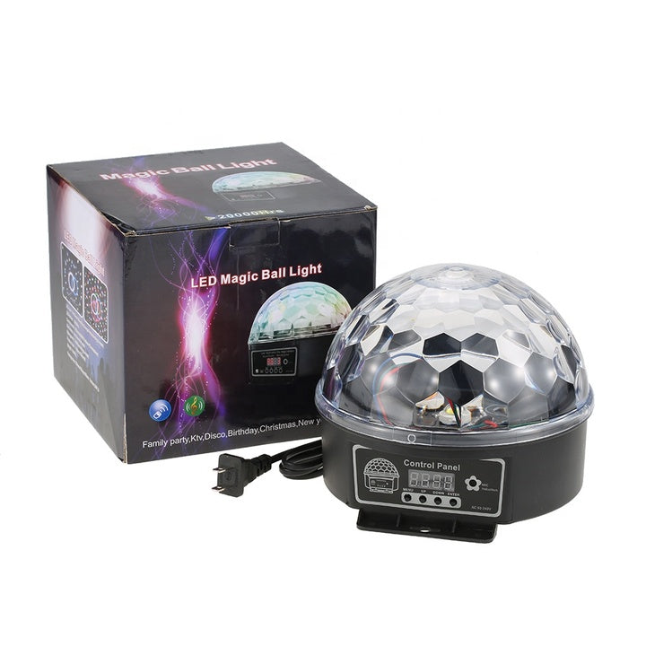 DMX512 Sound Control 6 Colors Party Club Crystal LED Disco Ball Light LED Magic DJ Party Lights