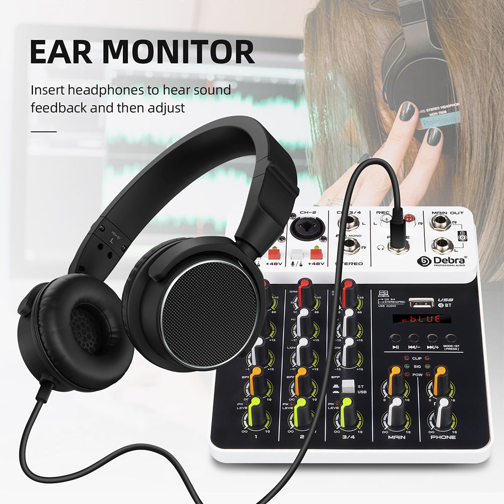 V4 4-channel Multi-function Audio Mixer Audio Interface