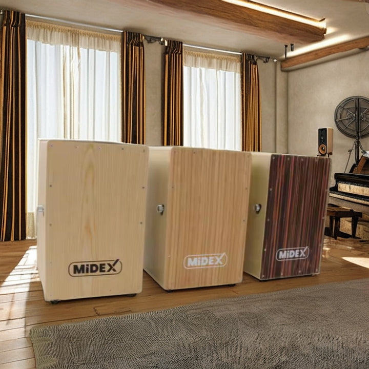 Brand Professional Full-Size Wooden Percussion Cajon Portable Conga Snare Drum with Maple Drum Chamber and Bag for Musical Use