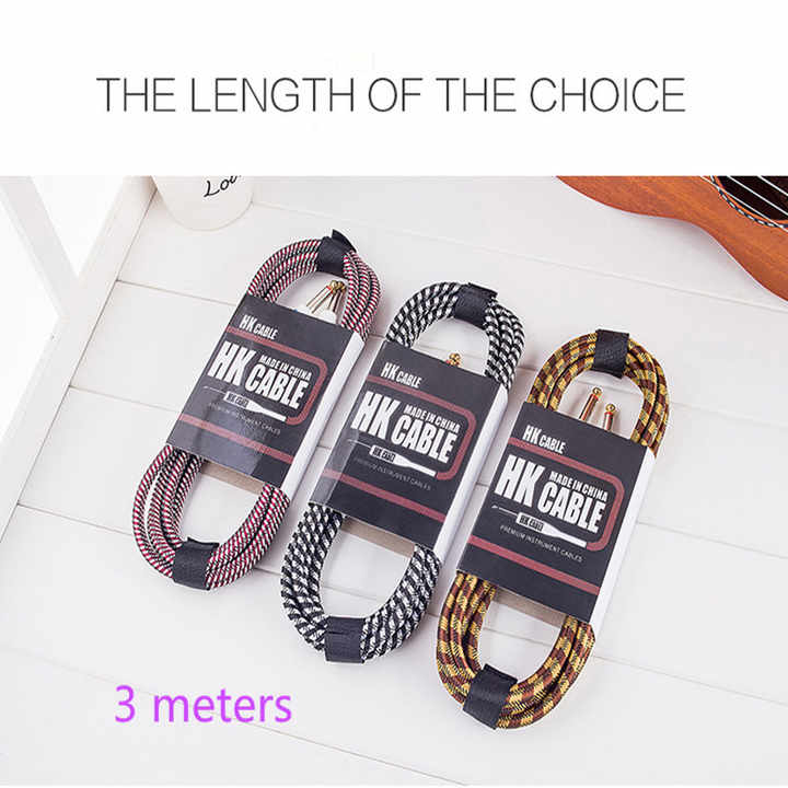 Electric Guitar Cable Wire Cord 3M No Noise Shielded Bass Cable for Guitar Amplifier Accessories Musical Instruments
