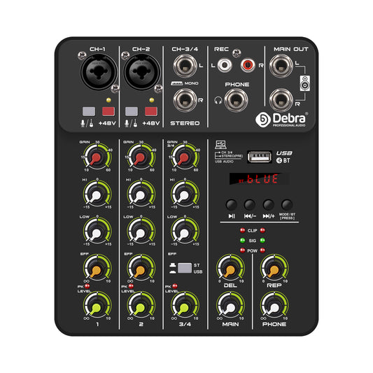 V4 4-channel Multi-function Audio Mixer Audio Interface