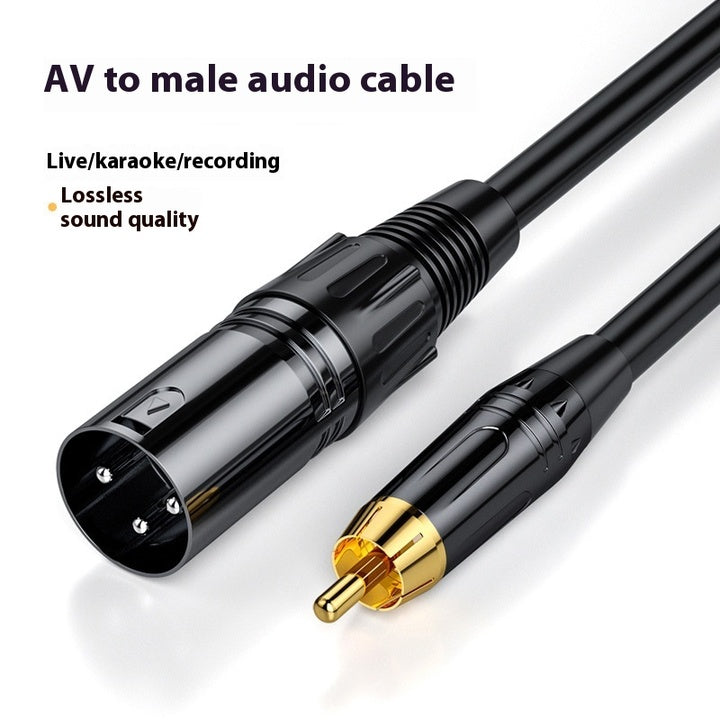 Gold-plated RCA Male XLR to 6.35mm Male Cable 1\/4\" Mono Jack 1\/4 Inch TRS Cable 3 5 10 Meter 6.35 Mm Mono to XLR Male Mic Cable