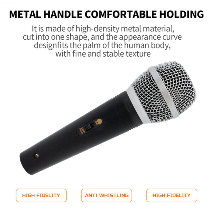 Karaoke Wired Microphone Handheld Dynamic Microphones 6.5mm for Singing KTV