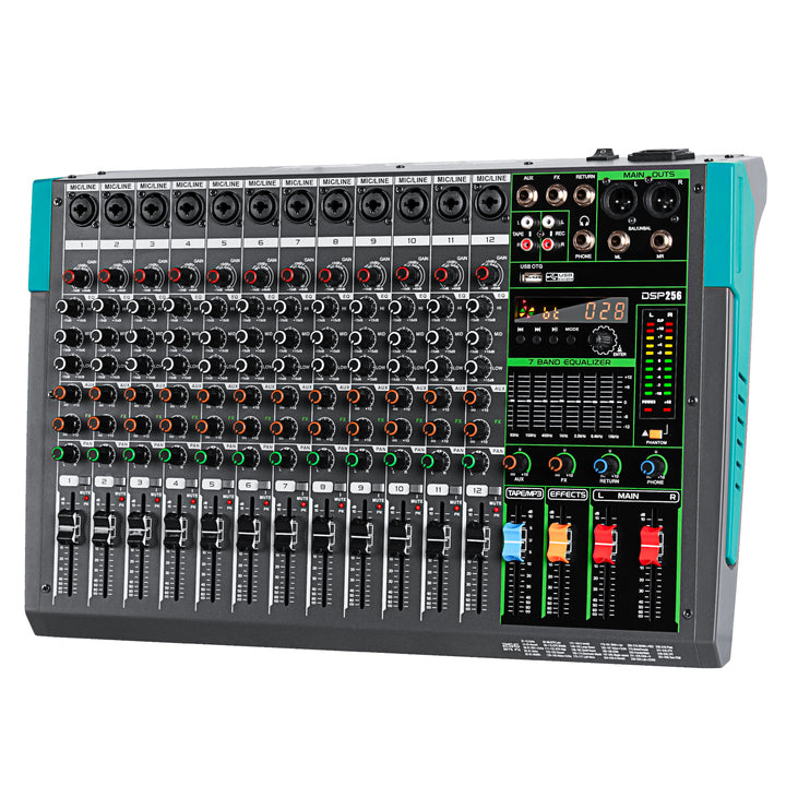 Biner MG12 Audio Console Mixer USB Connection 12 Channels Digital Professional Audio Mixer Console
