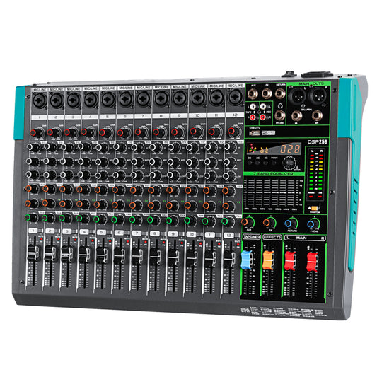 Biner MG12 Audio Console Mixer USB Connection 12 Channels Digital Professional Audio Mixer Console