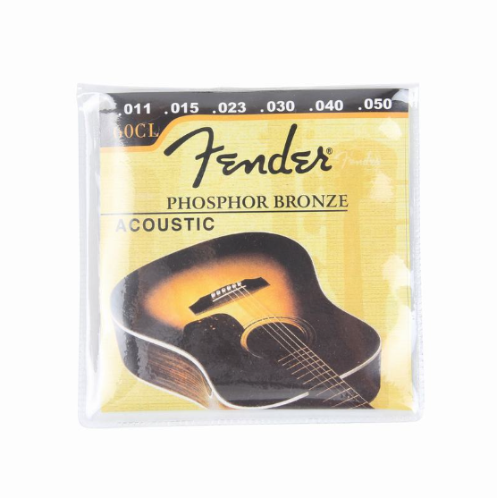 Guitar strings A set of 6 folk acoustic guitar strings Fender 011-050