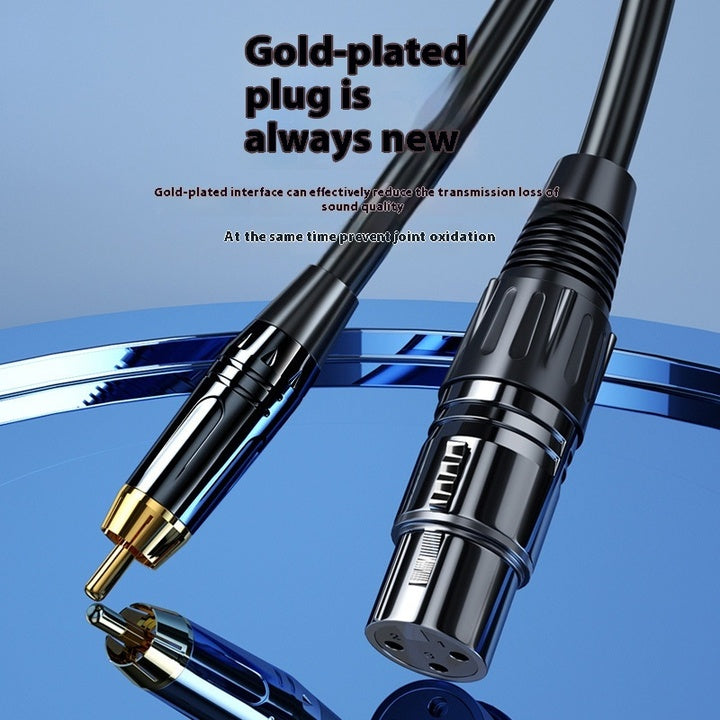Gold-plated RCA Male XLR to 6.35mm Male Cable 1\/4\" Mono Jack 1\/4 Inch TRS Cable 3 5 10 Meter 6.35 Mm Mono to XLR Male Mic Cable