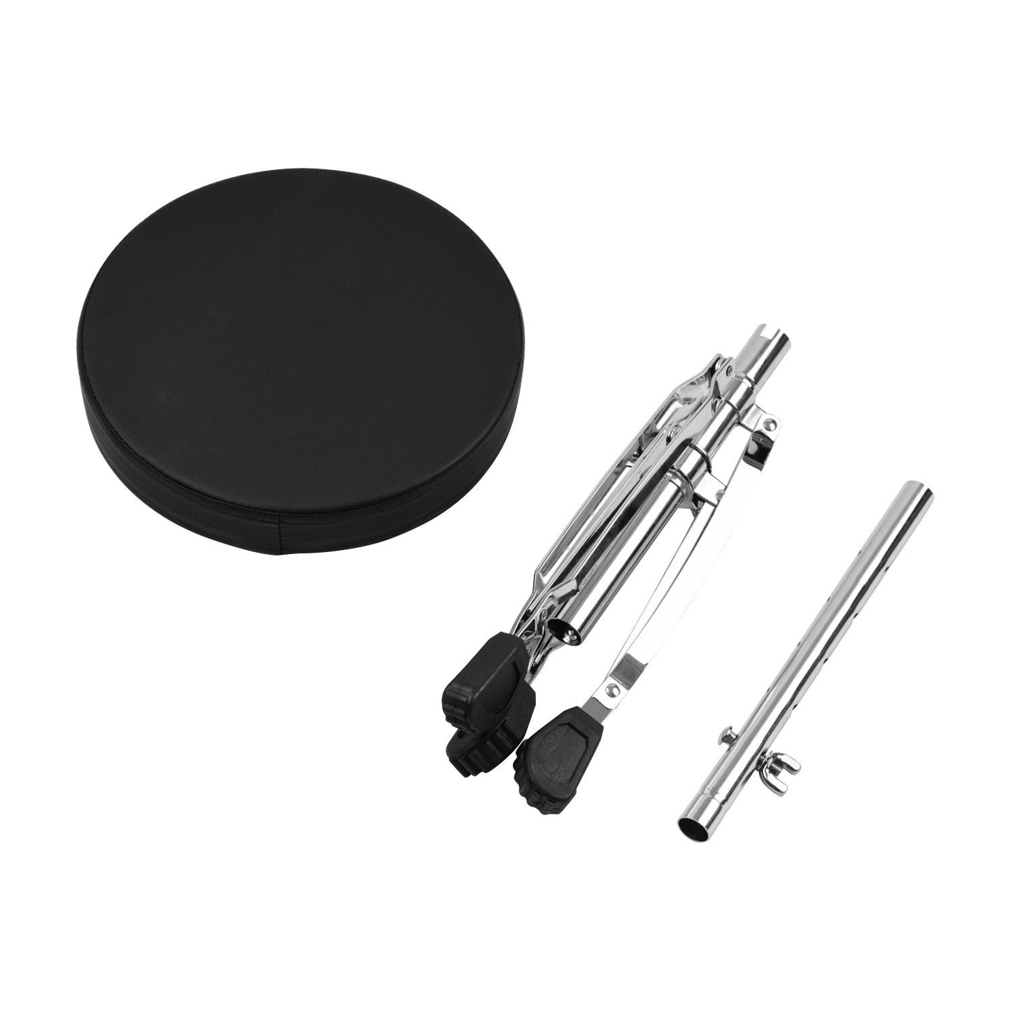 Best Price Drum Throne Round Padded Seat with Stainless Steel Legs Anti-slip 5 Levels Adjustable Height