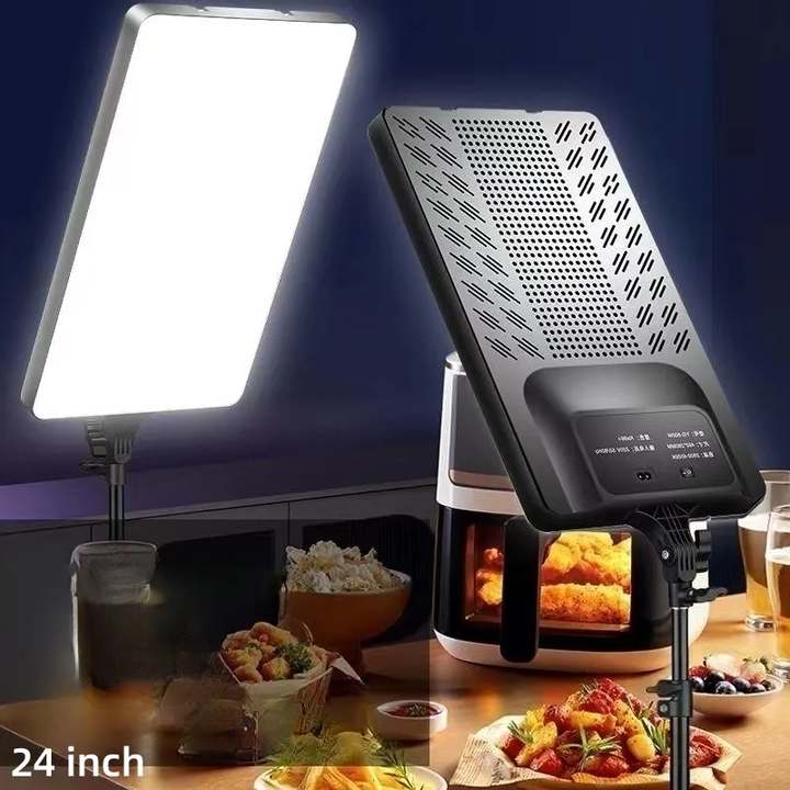 10/16/19/24 Inch LED Video Light With Professional Remote Control Dimmable Panel Lighting Photo Studio Live Photography