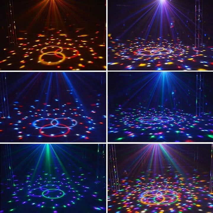 DMX512 Sound Control 6 Colors Party Club Crystal LED Disco Ball Light LED Magic DJ Party Lights