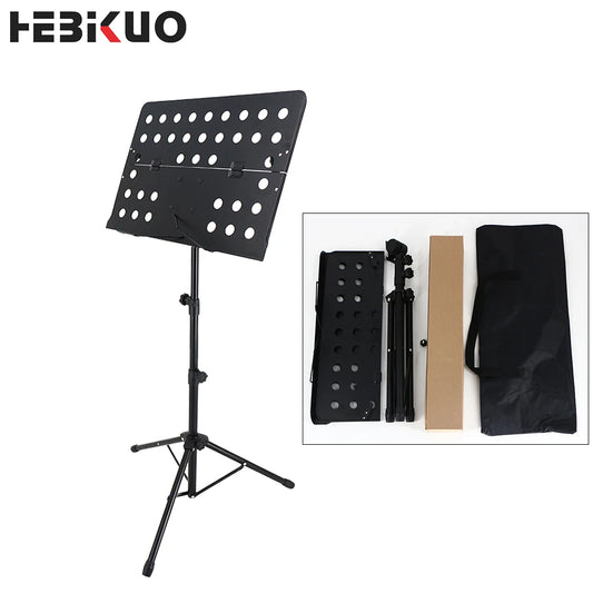 HEBIKUO P-07 Adjustable Music Note Book Stand Folding Steel Music Holder Sheet Music Stand