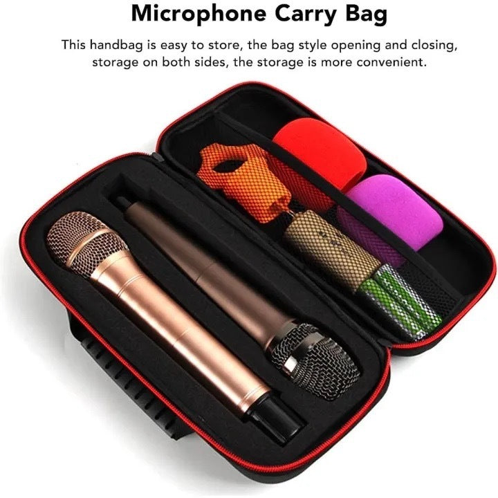 Microphone Storage Bag Audio Protective Pouch with Shockproof Feature for Business Trip Microphones Case Accessories