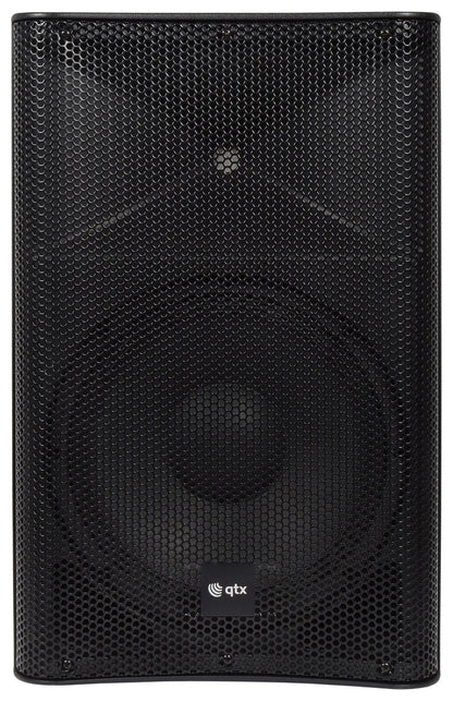 QTX Quest-12A Powerful Active PA cabinet Bluetooth FM tuner Speaker with wheels