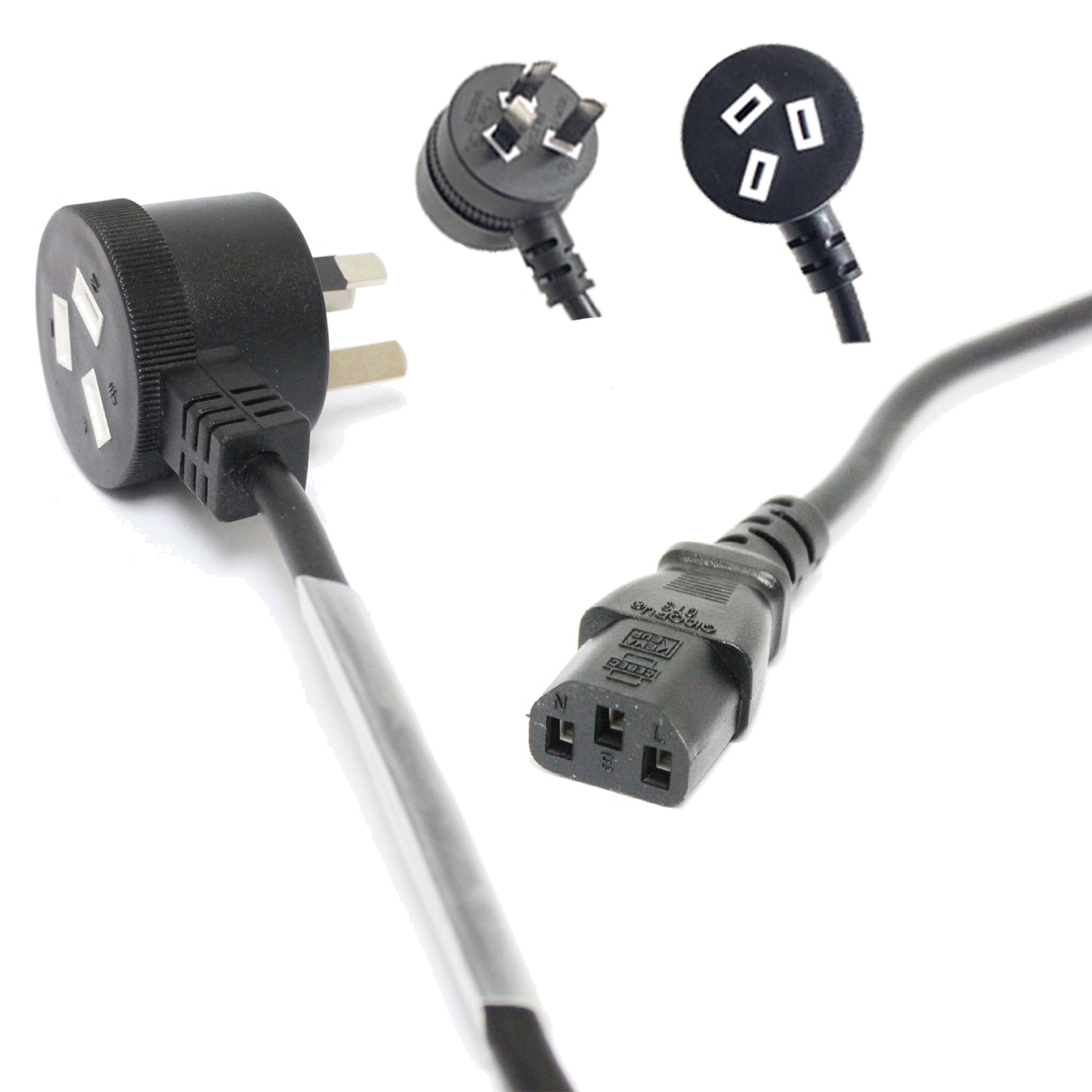 5 Meter Piggyback Power IEC Cable 3 Pin Plug 240V 10Amp SAA Approved ...